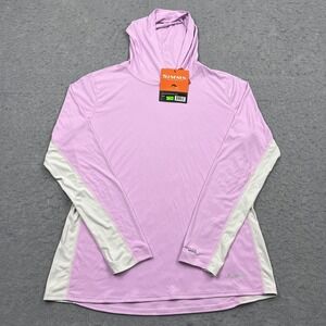 Simms Solarflex Hoody Women's Large Pink Orchid Long Sleeve Pullover UPF 50+ Top